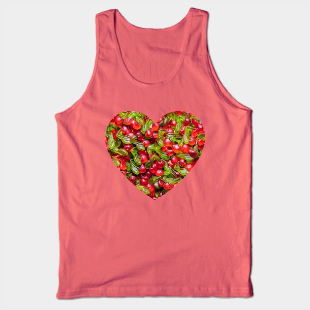 Gummy Cherry Heart Tank Top by love-fi